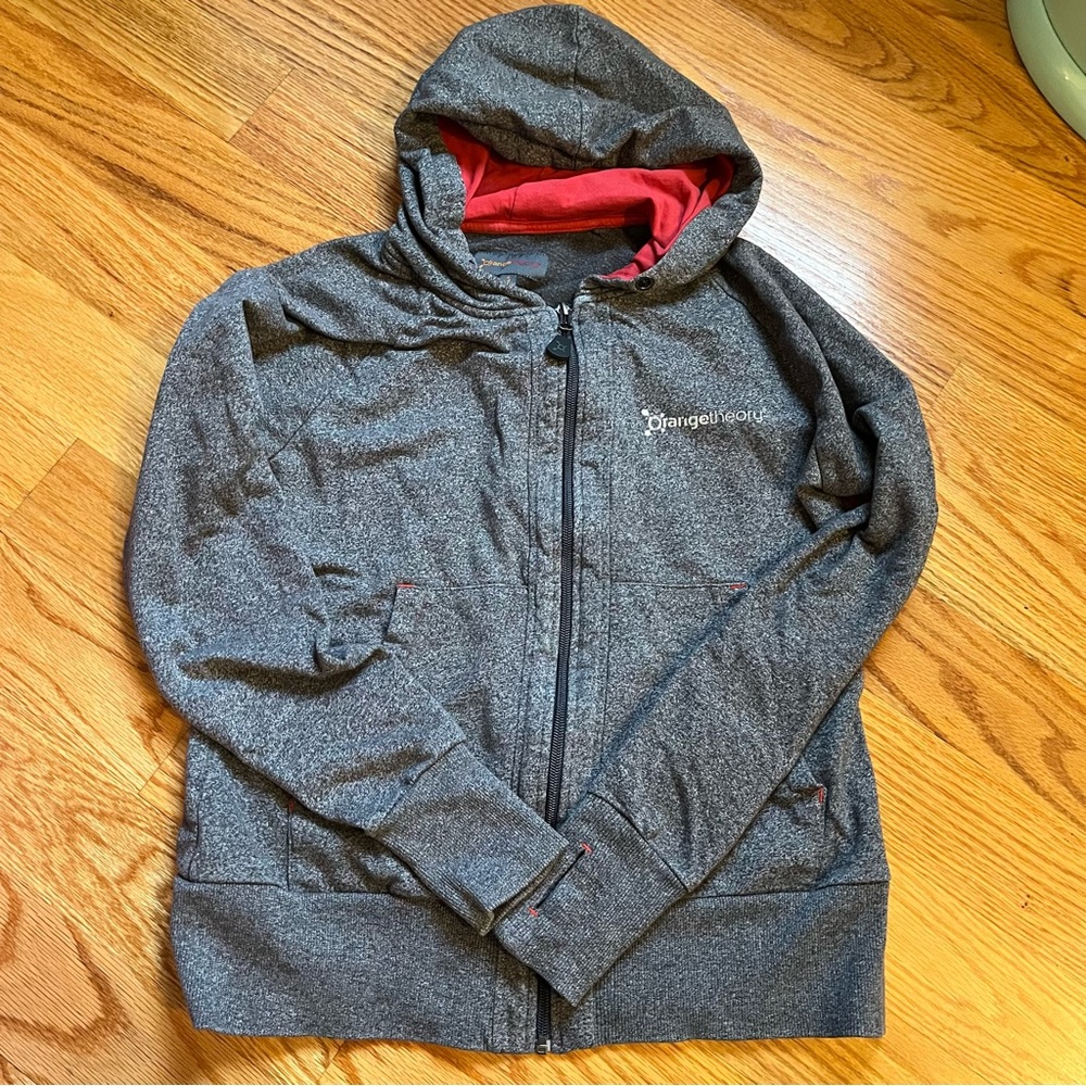 OrangeTheory gray full zip hoodie size small